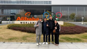 The Atollians that visited China outside Alibaba HQ